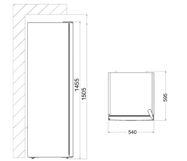 Vestfrost fryseskap hvit 145,5 cm 30532